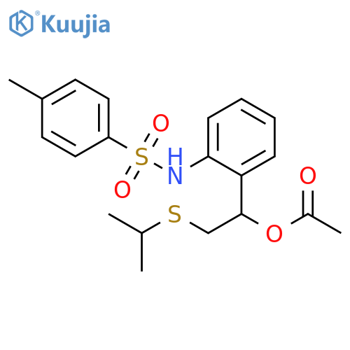Benzenesulfonamide,N-[2-[1-(acetyloxy)-2-[(1-methylethyl)thio]ethyl]phenyl]-4-methyl- structure