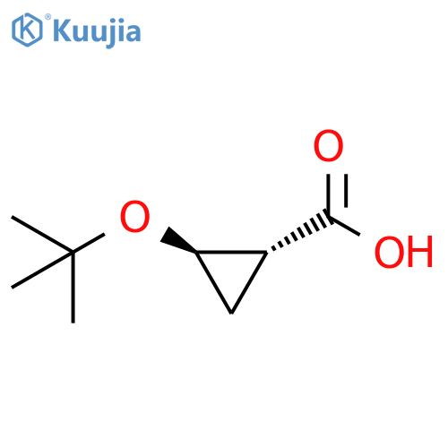rac-(1R,2R)-2-(tert-butoxy)cyclopropane-1-carboxylic acid structure
