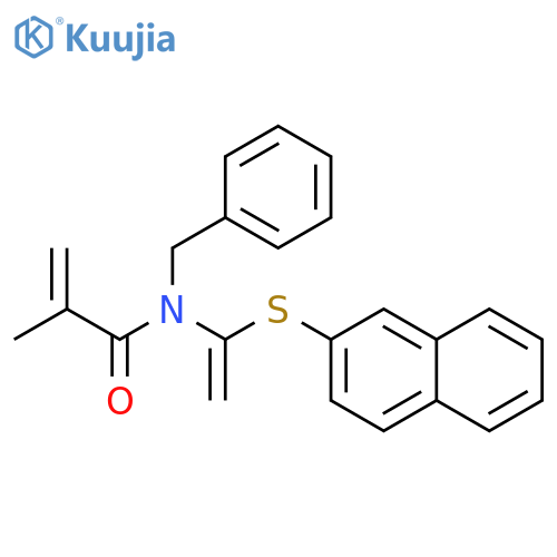 2-Propenamide, 2-methyl-N-[1-(2-naphthalenylthio)ethenyl]-N-(phenylmethyl)- structure