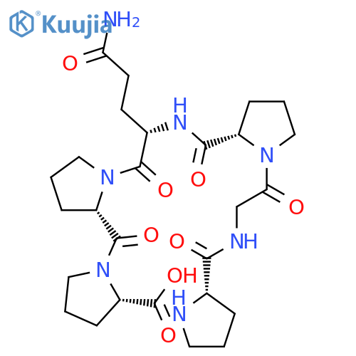 L-Proline, 1-[1-[N2-[1-(N-L-prolylglycyl)-L-prolyl]-L-glutaminyl]-L-prolyl]- structure