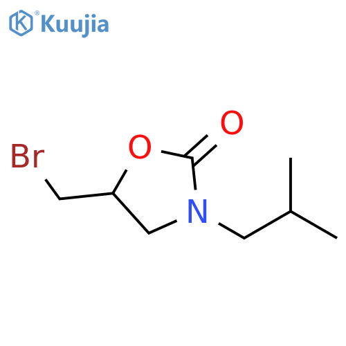 2-Oxazolidinone, 5-(bromomethyl)-3-(2-methylpropyl)- structure