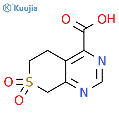 7,7-dioxo-5H,6H,8H-7lambda6-thiopyrano[3,4-d]py
rimidine-4-carboxylic acid structure