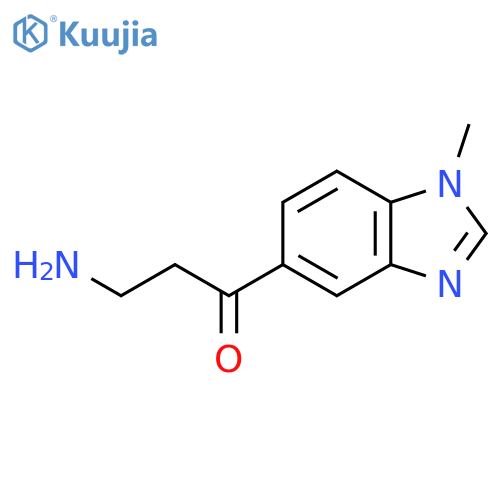 3-amino-1-(1-methyl-1H-1,3-benzodiazol-5-yl)propan-1-one structure