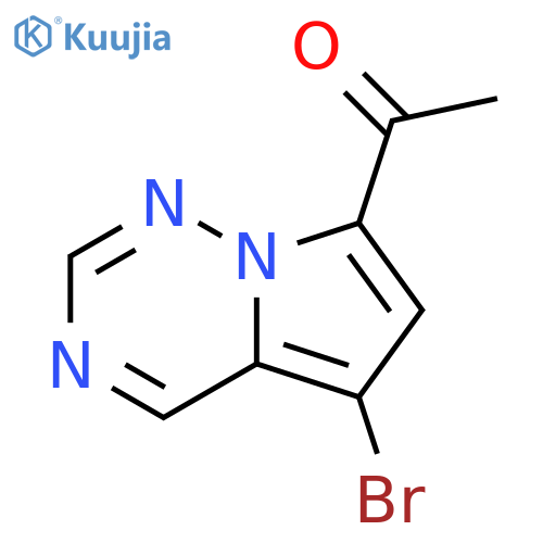 1-{5-bromopyrrolo[2,1-f][1,2,4]triazin-7-yl}ethan-1-one structure