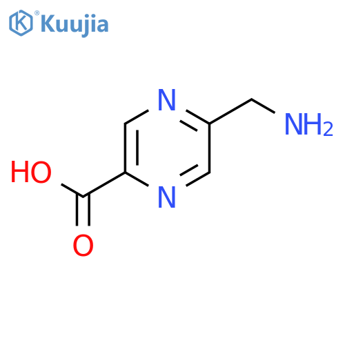 5-(Aminomethyl)pyrazine-2-carboxylic acid structure