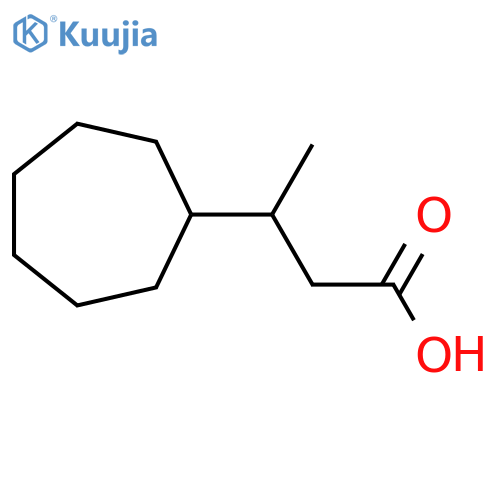 3-cycloheptylbutanoic acid structure