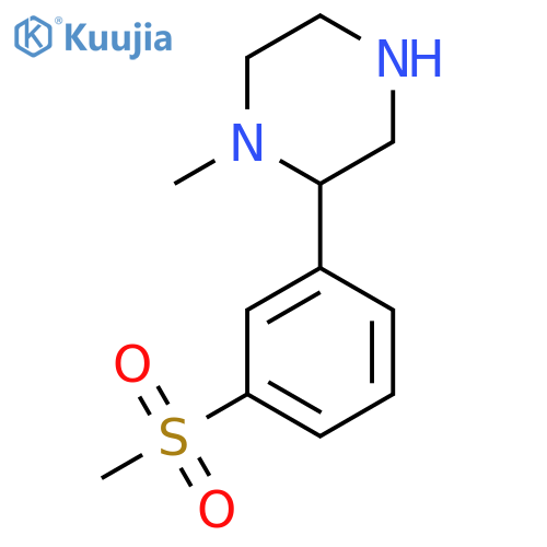 2-(3-methanesulfonylphenyl)-1-methylpiperazine structure