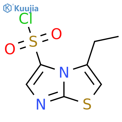 3-ethylimidazo2,1-b1,3thiazole-5-sulfonyl chloride structure