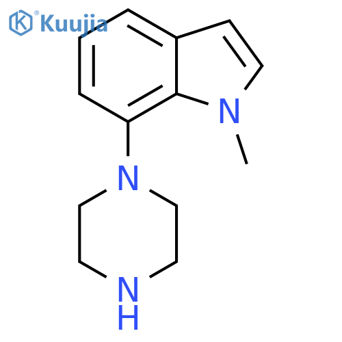1-methyl-7-(piperazin-1-yl)-1H-indole structure