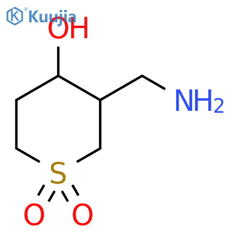 3-(Aminomethyl)-4-hydroxy-1lambda6-thiane-1,1-dione structure