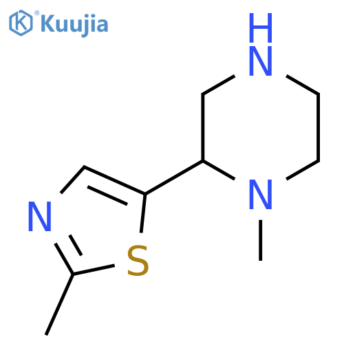 1-methyl-2-(2-methyl-1,3-thiazol-5-yl)piperazine structure