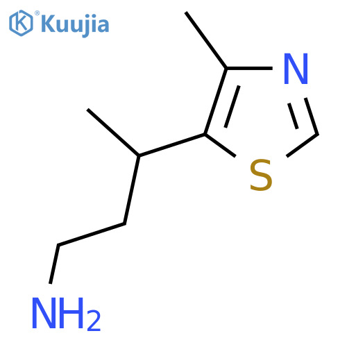 3-(4-methyl-1,3-thiazol-5-yl)butan-1-amine structure