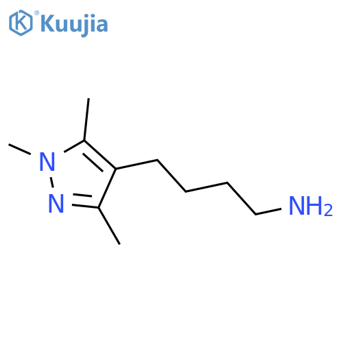 4-(trimethyl-1H-pyrazol-4-yl)butan-1-amine structure