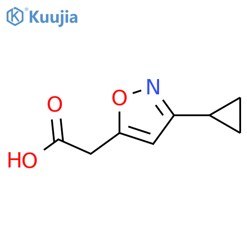 2-(3-Cyclopropyl-1,2-oxazol-5-yl)acetic acid structure