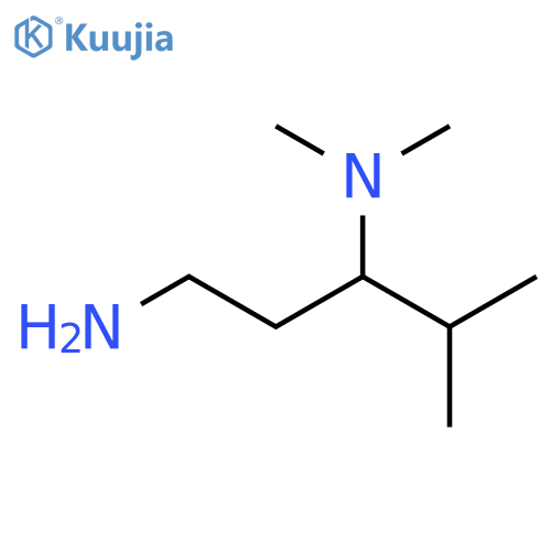 (1-amino-4-methylpentan-3-yl)dimethylamine structure