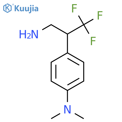 4-(3-amino-1,1,1-trifluoropropan-2-yl)-N,N-dimethylaniline structure