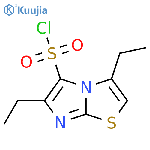 3,6-diethylimidazo2,1-b1,3thiazole-5-sulfonyl chloride structure