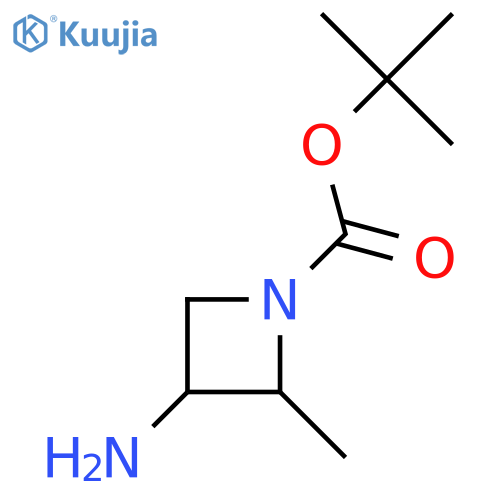 tert-butyl 3-amino-2-methyl-azetidine-1-carboxylate structure