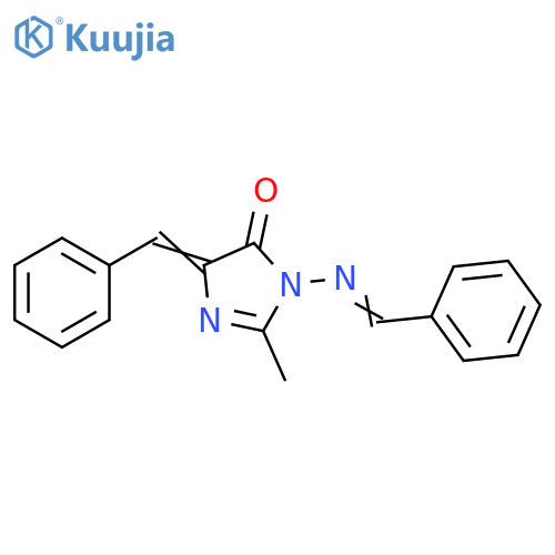 4H-Imidazol-4-one,3,5-dihydro-2-methyl-5-(phenylmethylene)-3-[(phenylmethylene)amino]- structure