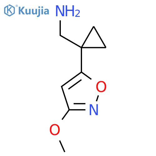 1-(3-methoxy-1,2-oxazol-5-yl)cyclopropylmethanamine structure
