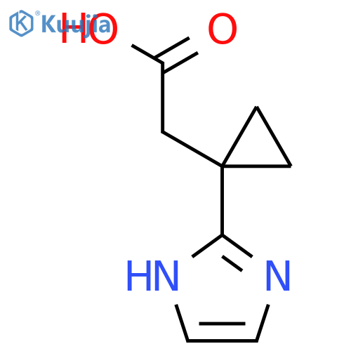 2-[1-(1H-imidazol-2-yl)cyclopropyl]acetic acid structure