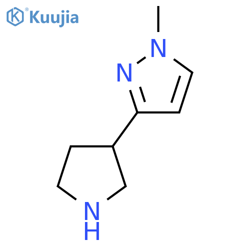 1-methyl-3-(pyrrolidin-3-yl)-1H-pyrazole structure