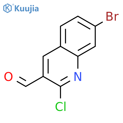 7-Bromo-2-chloroquinoline-3-carboxaldehyde structure