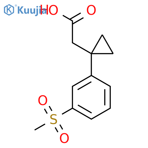 2-1-(3-methanesulfonylphenyl)cyclopropylacetic acid structure