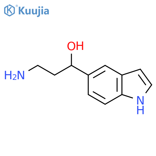 3-amino-1-(1H-indol-5-yl)propan-1-ol structure