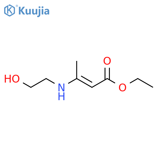 2-Butenoic acid, 3-[(2-hydroxyethyl)amino]-, ethyl ester, (2E)- structure