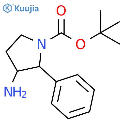 tert-butyl 3-amino-2-phenylpyrrolidine-1-carboxylate, Mixture of diastereomers structure