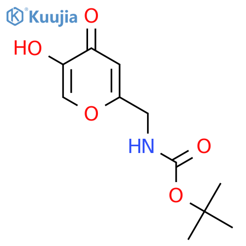 tert-butyl N-[(5-hydroxy-4-oxo-4H-pyran-2-yl)methyl]carbamate structure