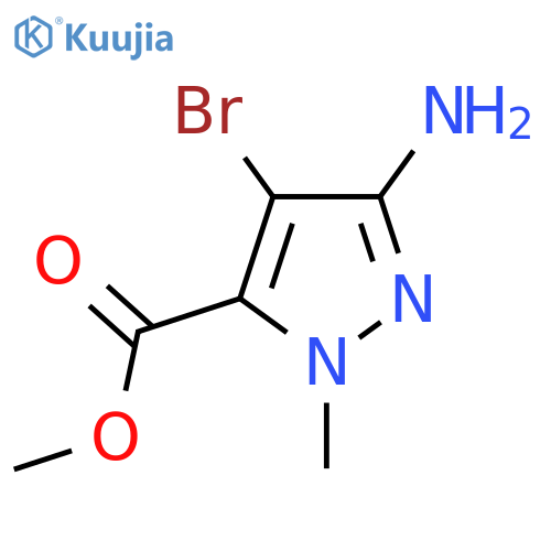 Methyl 3-amino-4-bromo-1-methyl-1H-pyrazole-5-carboxylate structure