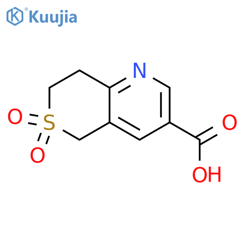 5H-Thiopyrano[4,3-b]pyridine-3-carboxylic acid, 7,8-dihydro-, 6,6-dioxide structure