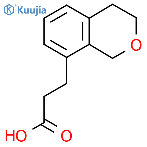3-(3,4-dihydro-1H-2-benzopyran-8-yl)propanoic acid structure