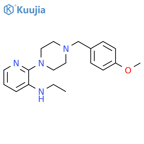 3-Pyridinamine, N-ethyl-2-[4-[(4-methoxyphenyl)methyl]-1-piperazinyl]- structure