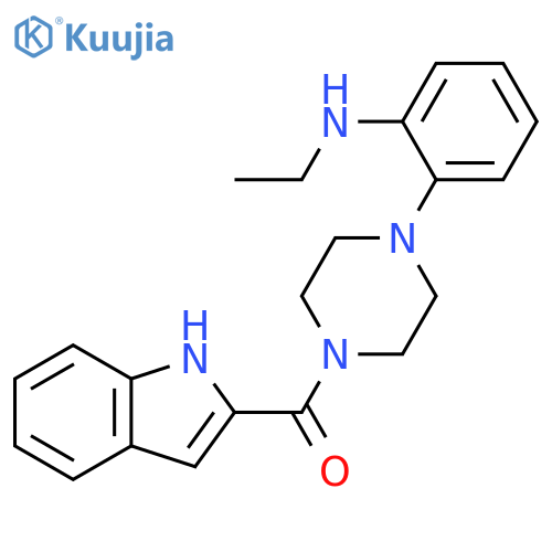 Piperazine, 1-[2-(ethylamino)phenyl]-4-(1H-indol-2-ylcarbonyl)- structure