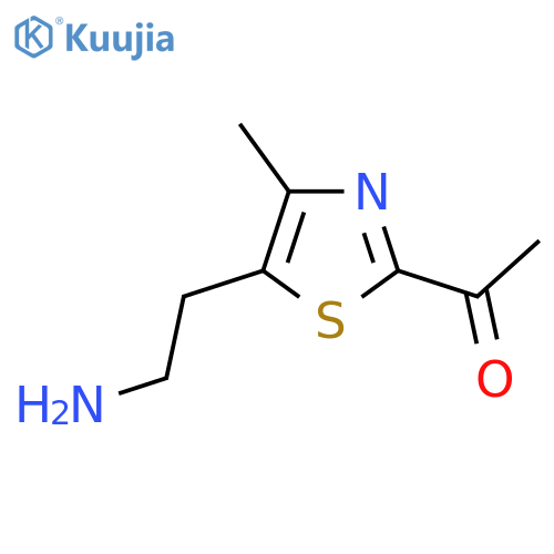 1-5-(2-aminoethyl)-4-methyl-1,3-thiazol-2-ylethan-1-one structure
