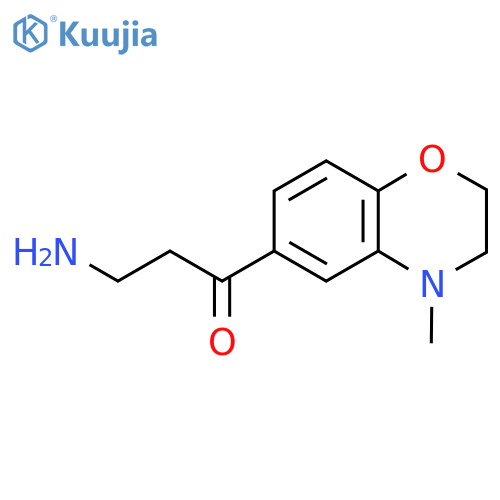 3-amino-1-(4-methyl-3,4-dihydro-2H-1,4-benzoxazin-6-yl)propan-1-one structure