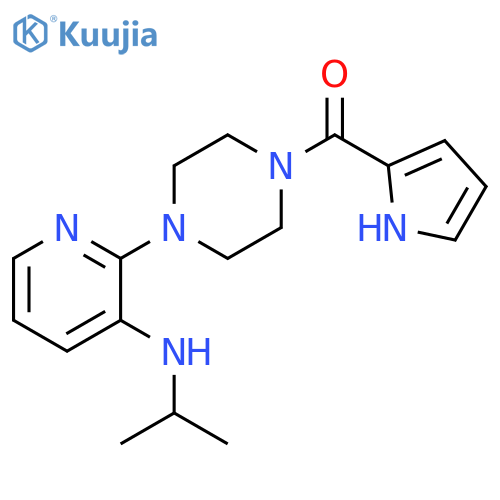Piperazine,1-[3-[(1-methylethyl)amino]-2-pyridinyl]-4-(1H-pyrrol-2-ylcarbonyl)- structure