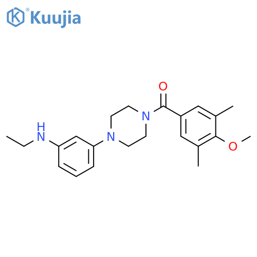 Piperazine,1-[3-(ethylamino)phenyl]-4-(4-methoxy-3,5-dimethylbenzoyl)- structure