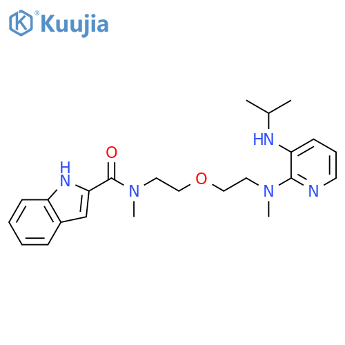 1H-Indole-2-carboxamide,N-methyl-N-[2-[2-[methyl[3-[(1-methylethyl)amino]-2-pyridinyl]amino]ethoxy]ethyl]- structure