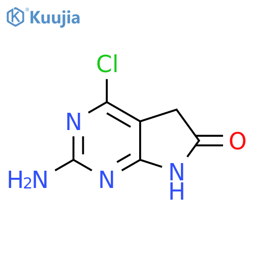2-Amino-4-chloro-5,7-dihydro-6H-Pyrrolo[2,3-d]pyrimidin-6-one structure