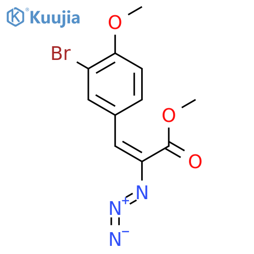 2-Propenoic acid, 2-azido-3-(3-bromo-4-methoxyphenyl)-, methyl ester structure