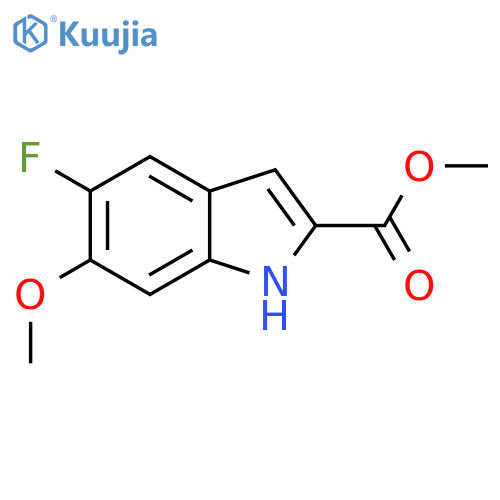 Methyl 5-fluoro-6-methoxy-1H-indole-2-carboxylate structure