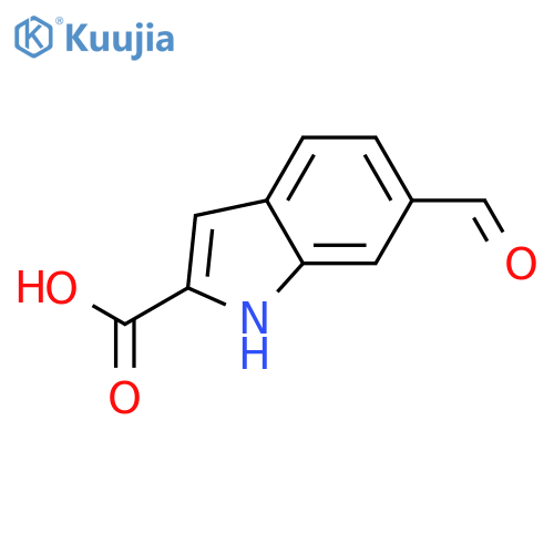 1H-Indole-2-carboxylic acid, 6-formyl- structure