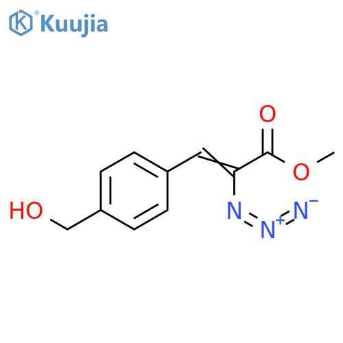 2-Propenoic acid, 2-azido-3-[4-(hydroxymethyl)phenyl]-, methyl ester structure