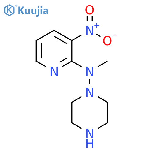 1-Piperazinamine, N-methyl-N-(3-nitro-2-pyridinyl)- structure