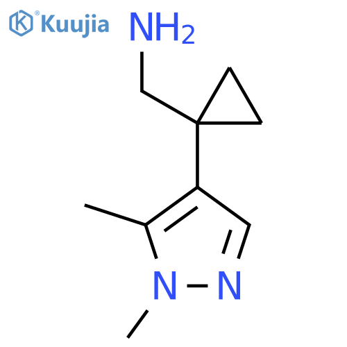 1-(1,5-dimethyl-1H-pyrazol-4-yl)cyclopropylmethanamine structure