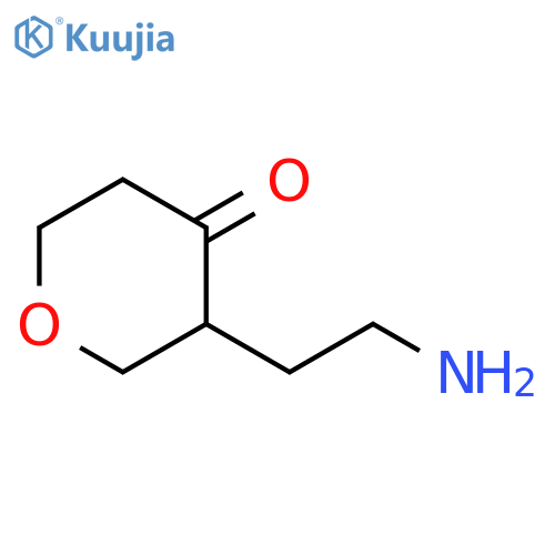 3-(2-aminoethyl)oxan-4-one structure